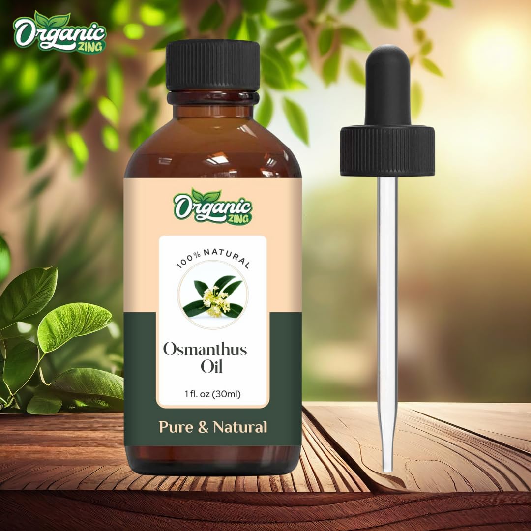Organic Zing Osmanthus (Osmanthus fragrans) Oil | Pure & Natural Steam Distilled Essential Oil for Aroma, Diffusers & Skincare | Grocsy