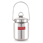 HAZEL Stainless Steel Ghee Oil Milk Container for Kitchen|Capacity of 5000 ml, Silver | Grocsy