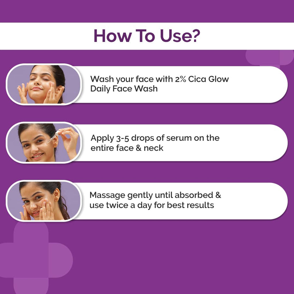 The Derma Co 10% Cica-Glow Face Serum for Glowing Skin | Grocsy