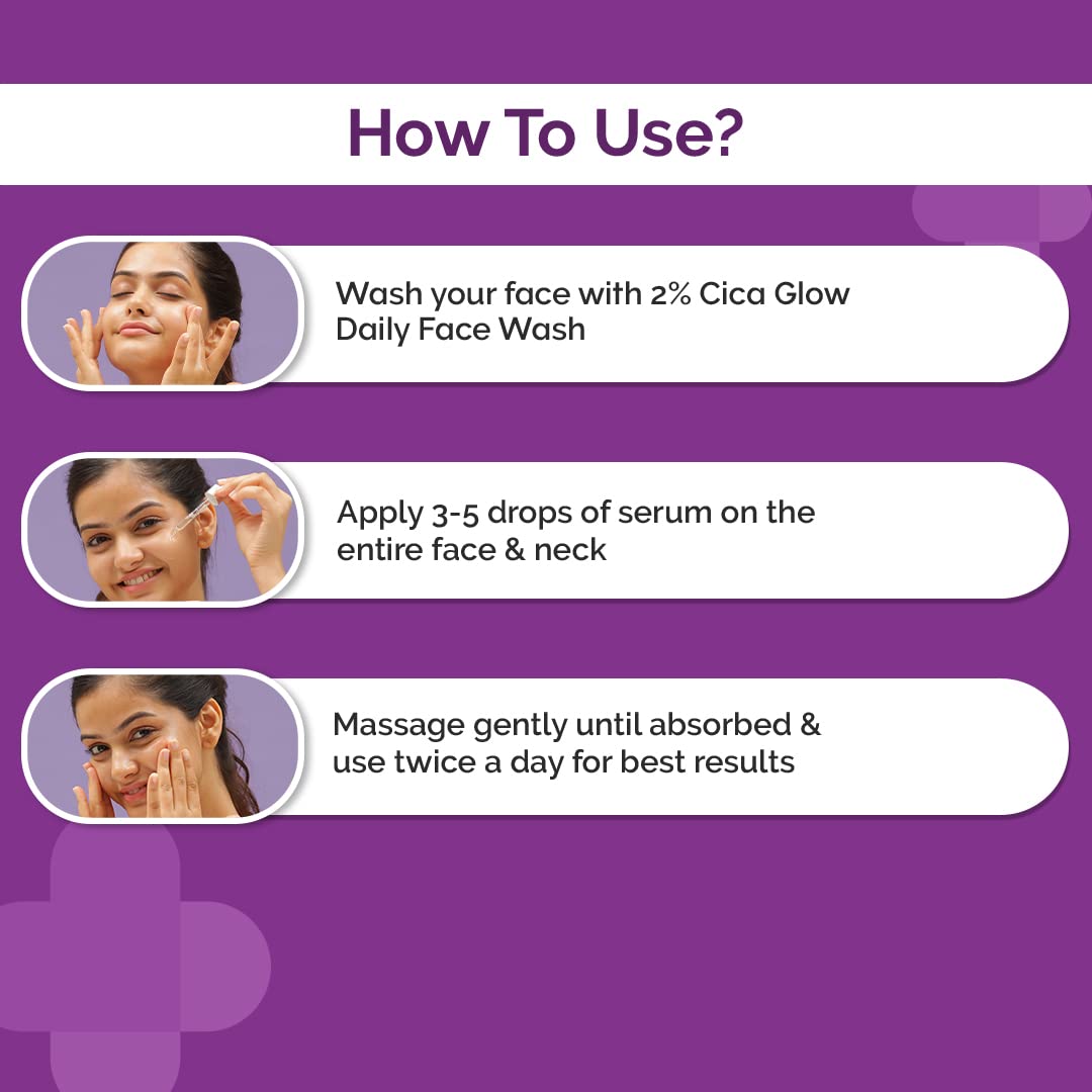 The Derma Co 10% Cica-Glow Face Serum for Glowing Skin | Grocsy