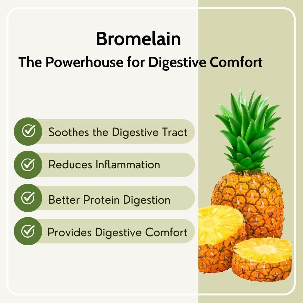 Pure Nutrition Digestive Enzymes with Bromelain Veg Capsules | Grocsy