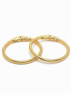 NVR Women Set of 2 Gold Plated Traditional Kada Bangle | Grocsy