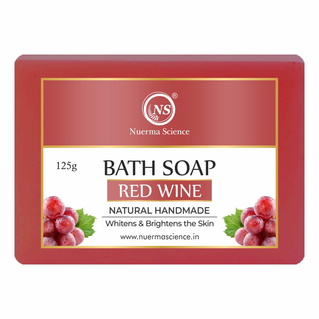Nuerma Science Red Wine Bath Soap | Whitens & Brightens the Skin | Grocsy