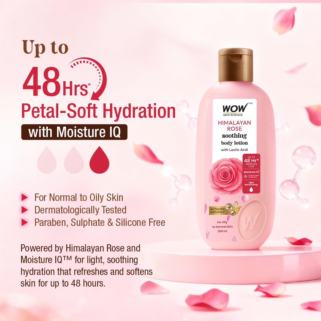 Wow Skin Science Himalayan Rose Body Lotion | Grocsy