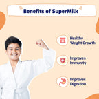 Gritzo Supermilk Weight+ for Boy/Girl 7 to 12 years (Double Chocolate) | Grocsy