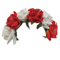 Orange & White Velvet Rose Gajra | Grocsy
