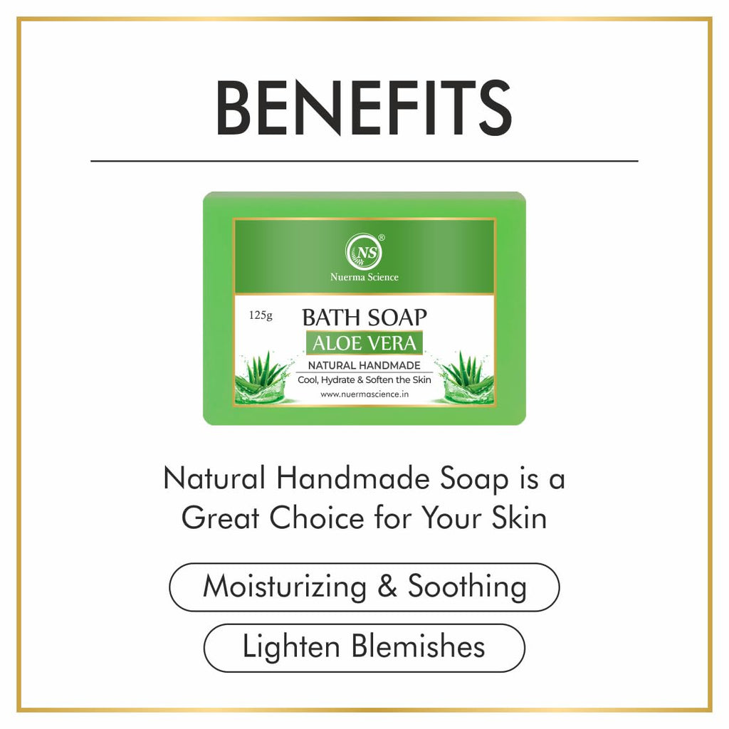Nuerma Science Aloe Vera Bath Soap | Hydrates & Rejuvenates Skin | Grocsy
