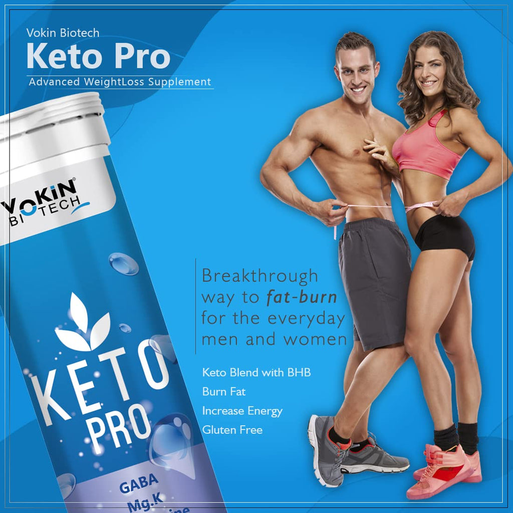 Vokin Biotech Keto Pro for Weight Loss with Effervescent Water Soluble | Grocsy