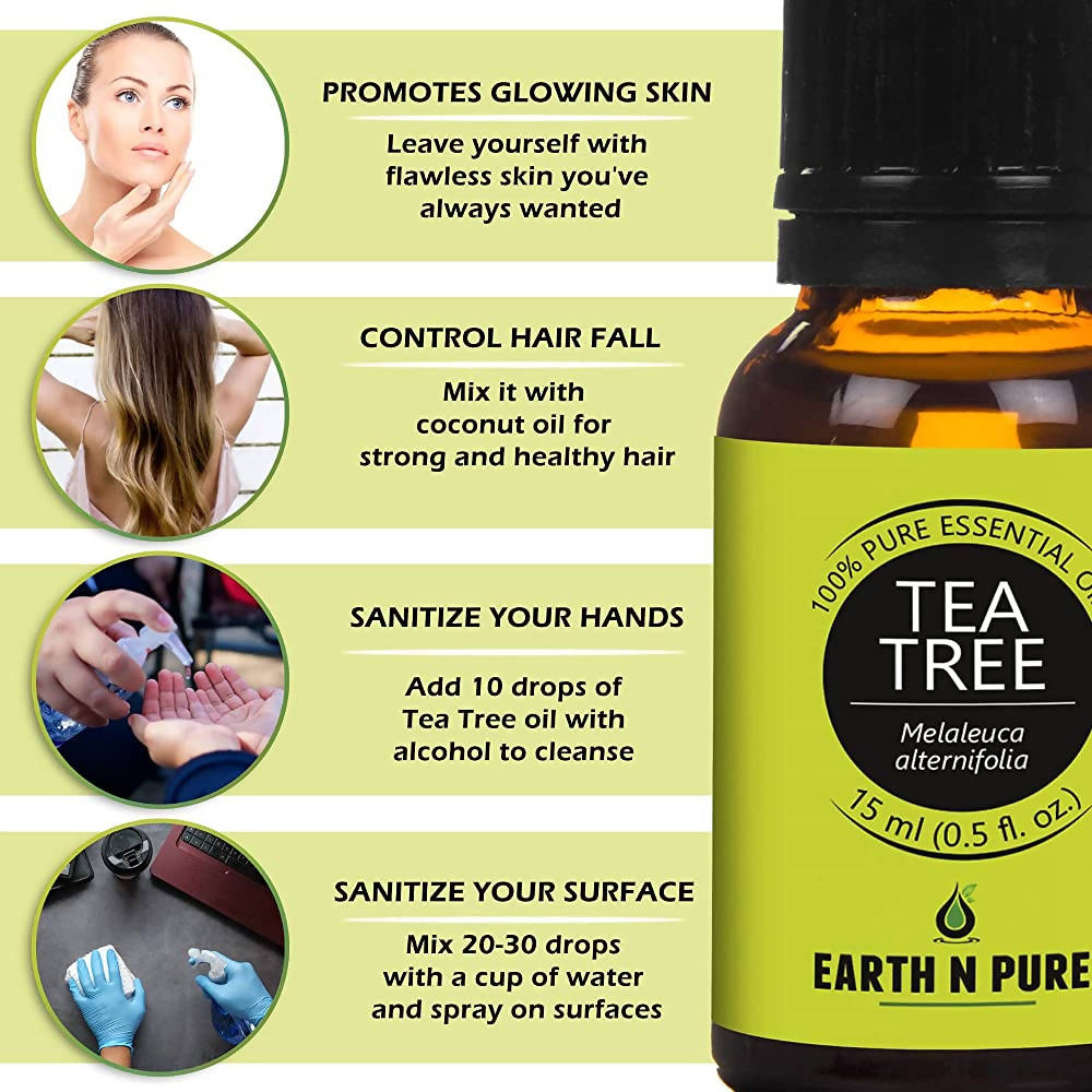 Earth N Pure Tea Tree & Lavender Essential Oils | Grocsy