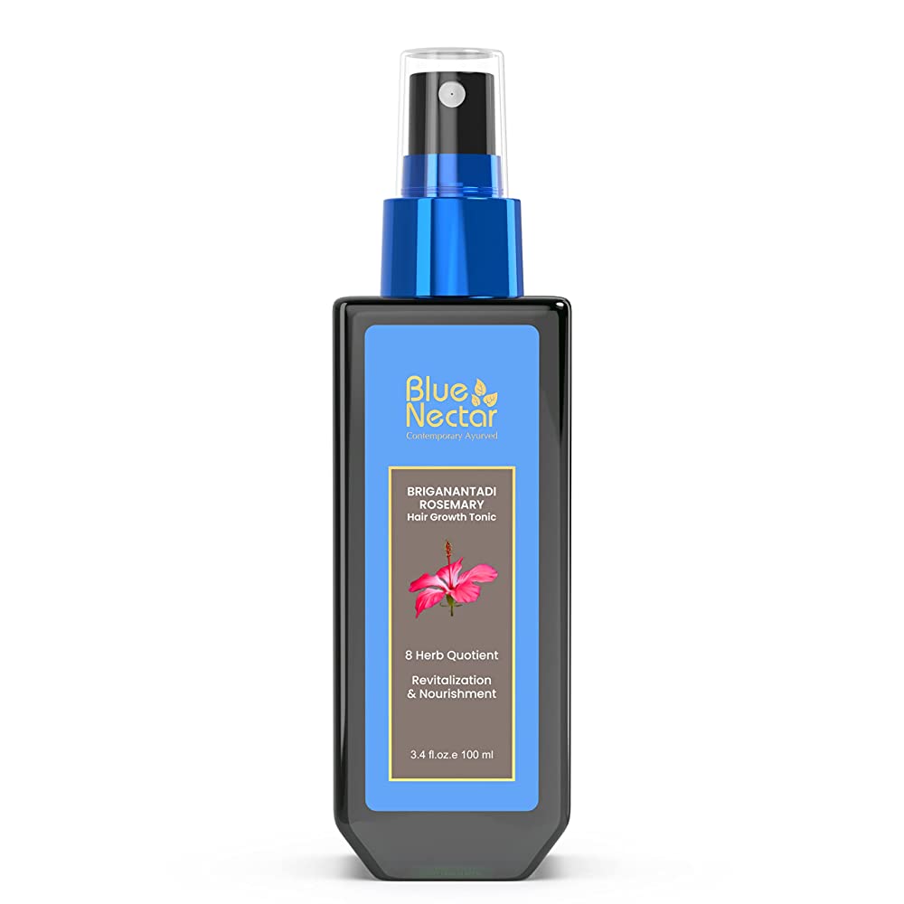Blue Nectar Briganantadi Hair Tonic with Almond Rosemary Oil for Hair Growth | Grocsy