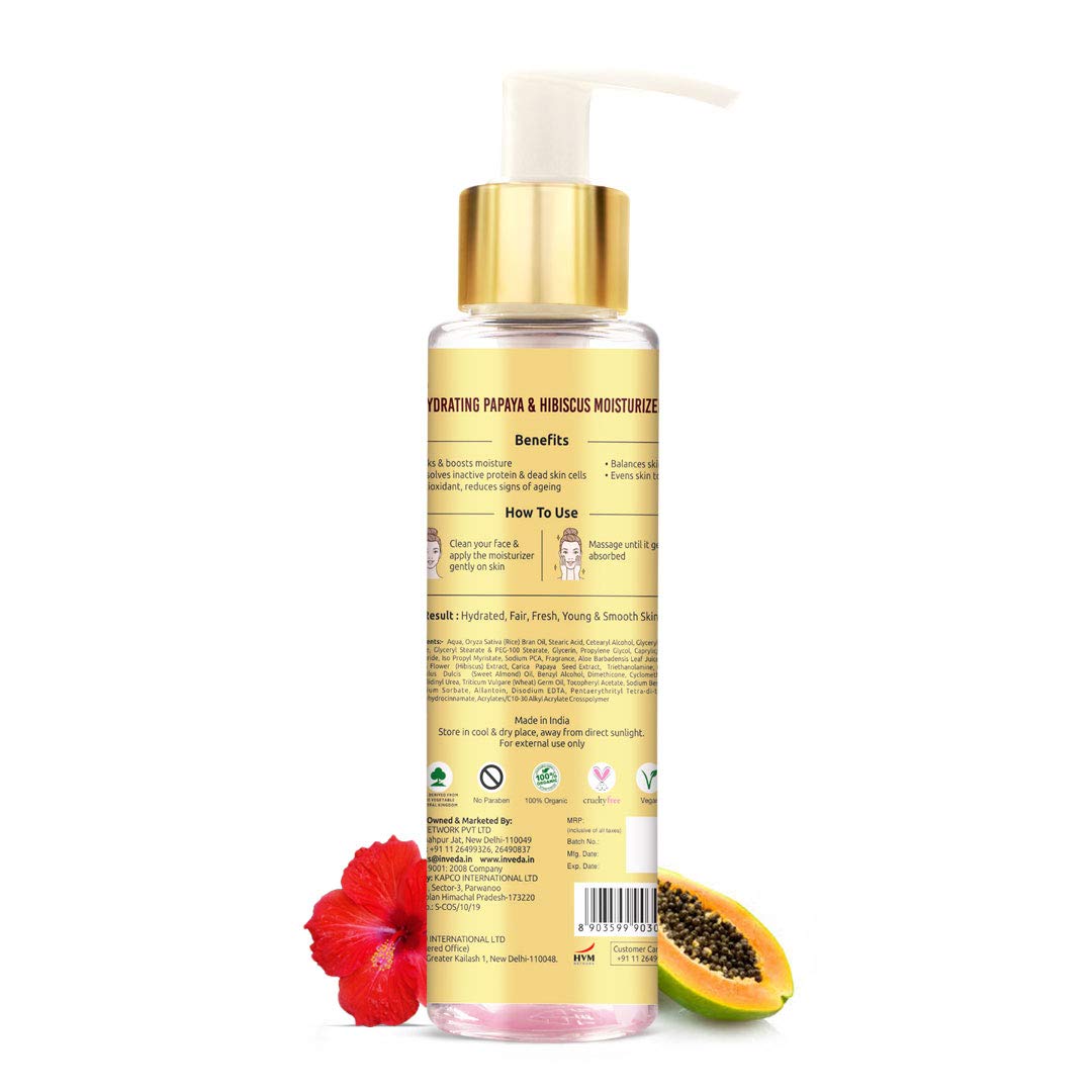 Inveda Hydrating Papaya & Hibiscus Moisturizer | Grocsy