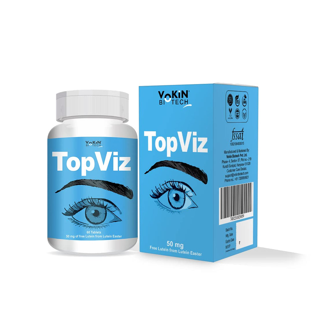 Vokin Biotech Topviz Eye Care Supplement To Improve Vision, Blue Light & Digital Guard (Lutein, Zeaxanthin) | Grocsy