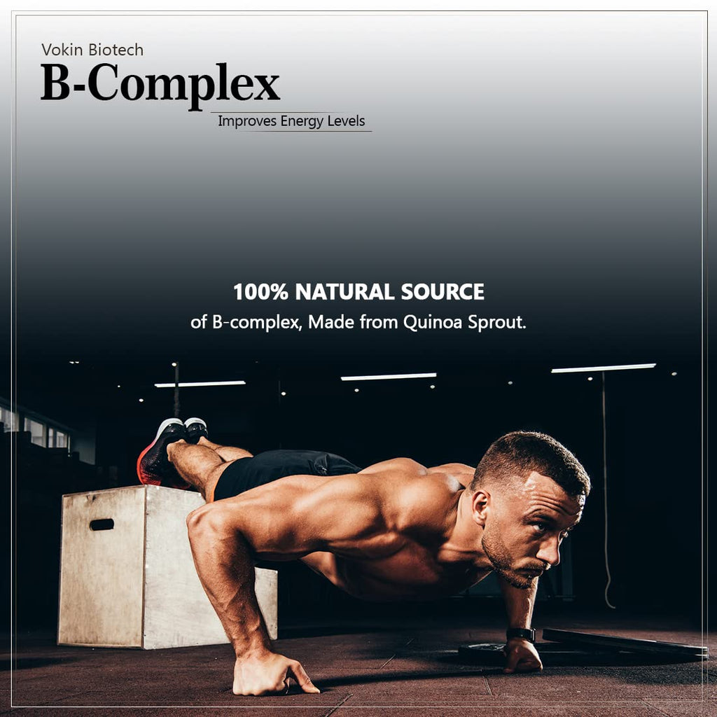 Vokin Biotech 100% Natural Vitamin B-Complex Capsules | Grocsy
