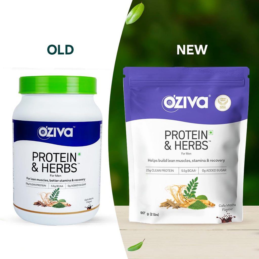 OZiva Protein & Herbs for Men | Grocsy