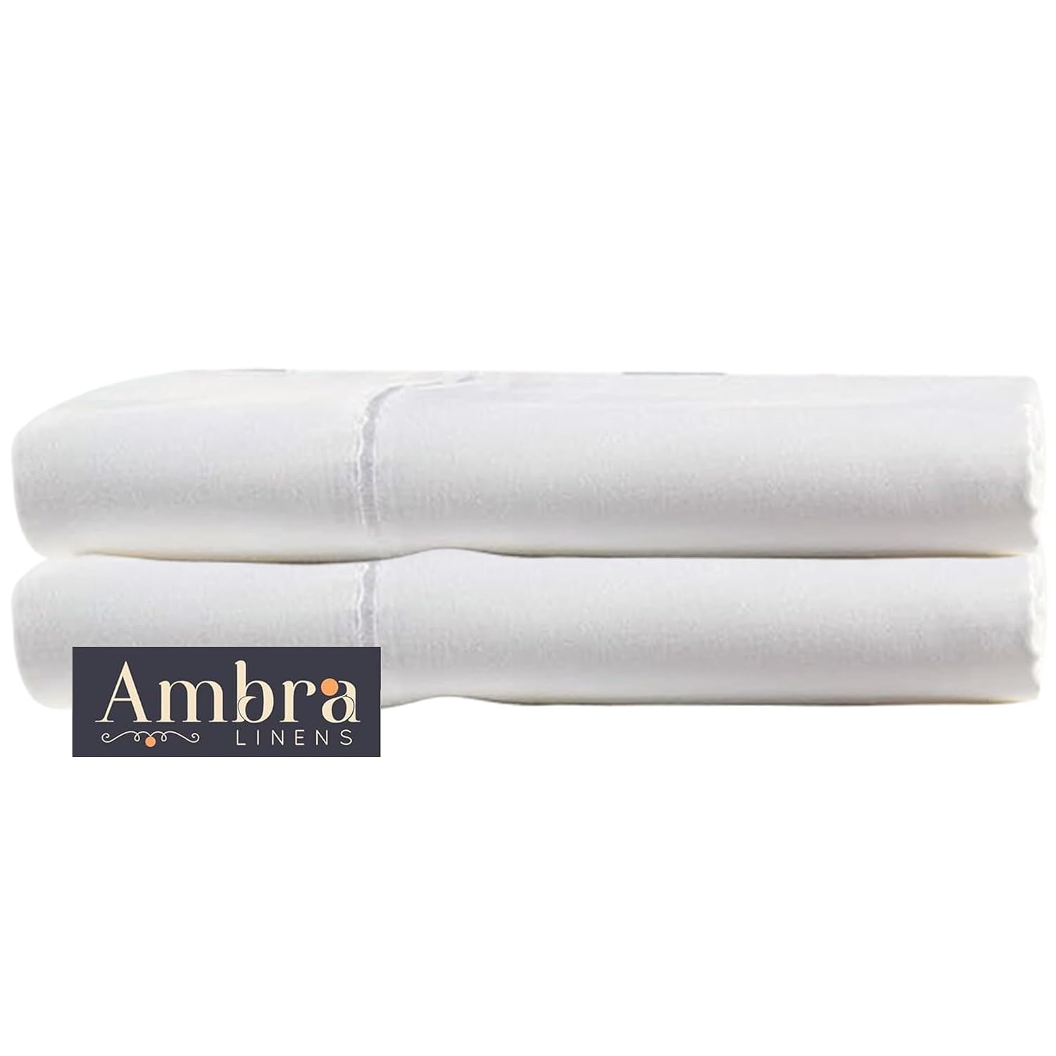 Ambra Linens Ultra Soft Pillow Protectors 400TC Set of 2 Breathable Pillow Covers-White | Grocsy