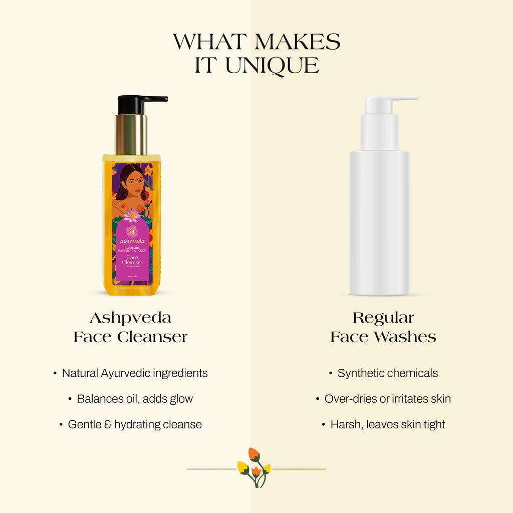 Ashpveda Radiant Kashmiri Saffron and Neem Face Wash | Grocsy