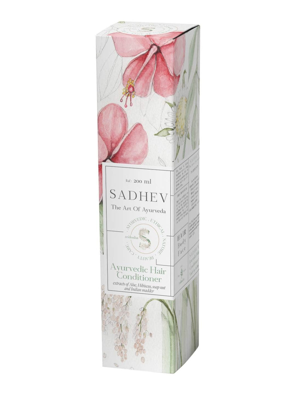 Sadhev Ayurvedic Hair Conditioner With Extracts Of Aloe, Hibiscus, Soap Nut And Indian Maddar For Deep Condition And Nourishment | Grocsy