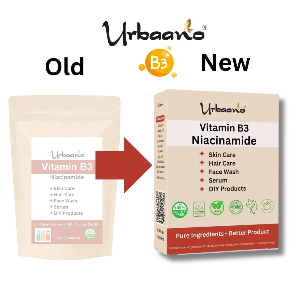 Urbaano Herbal Niacinamide Powder (Vitamin B3) For Making DIY Lotion, Cream, Serum & Skin Care | Grocsy