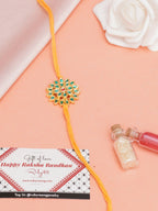 Designer kundan Rakhi - Ruby Raang | Grocsy