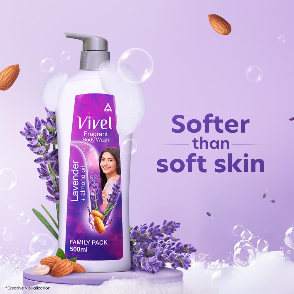 Vivel Lavender & Almond Oil Body Wash | Grocsy