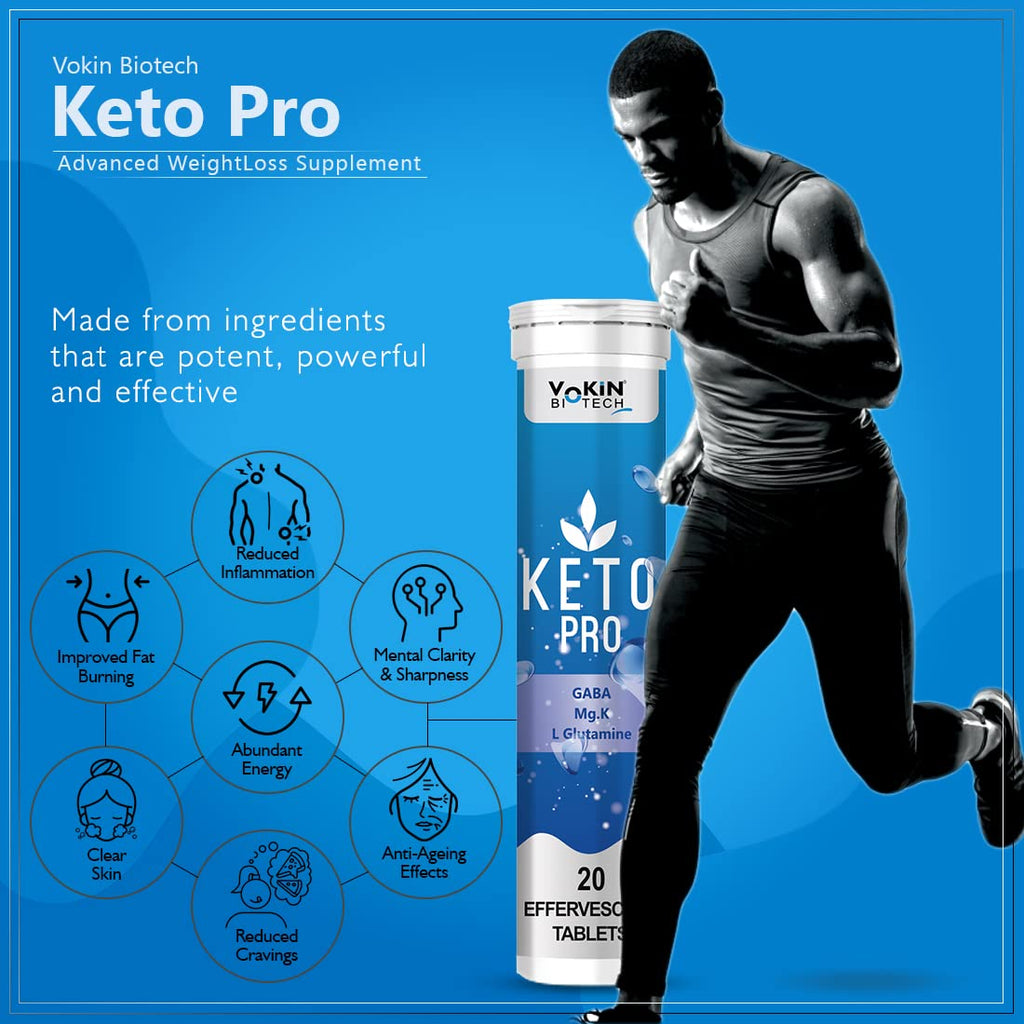 Vokin Biotech Keto Pro for Weight Loss with Effervescent Water Soluble | Grocsy