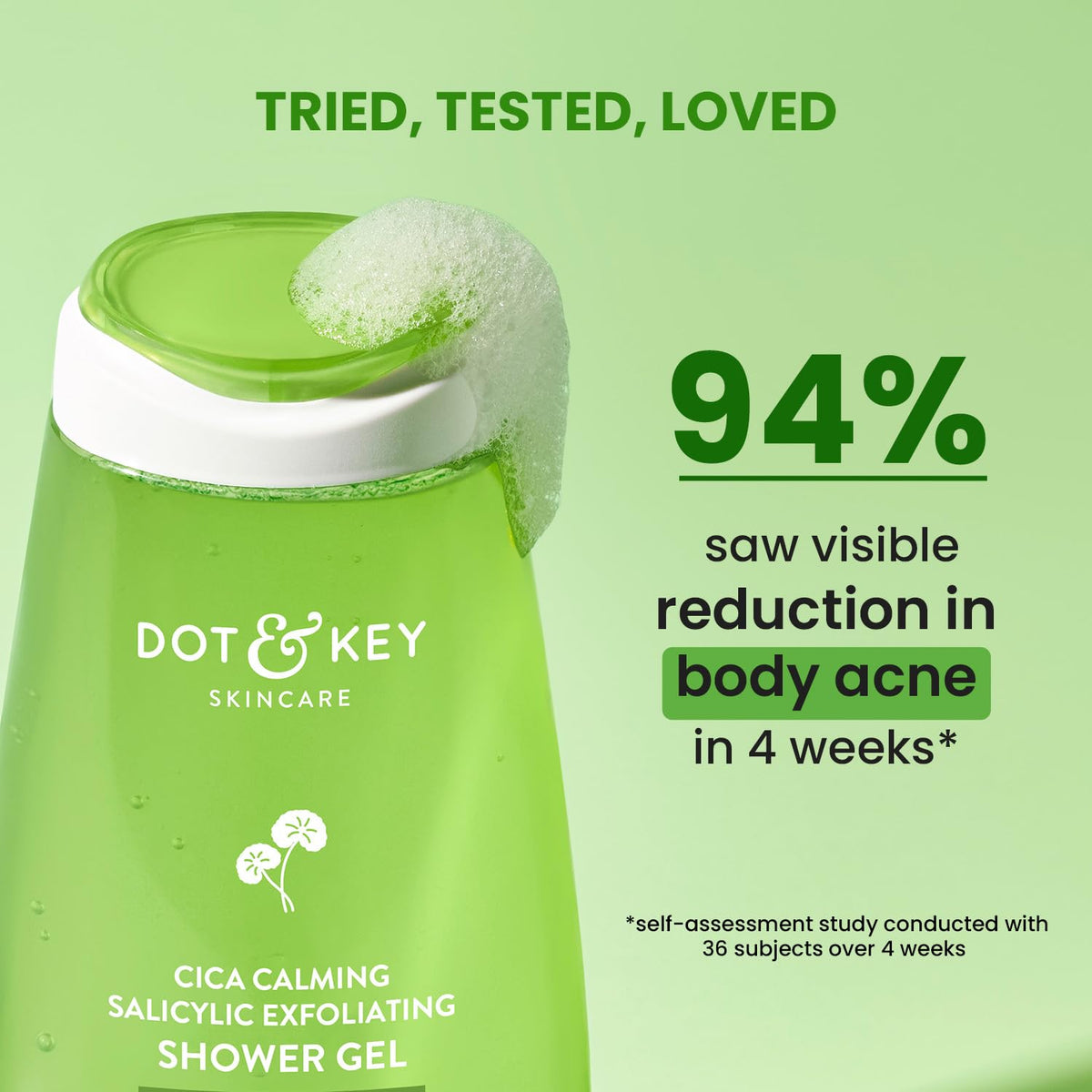 Dot & Key Cica & Salicylic Daily Exfoliating Shower Gel | Grocsy
