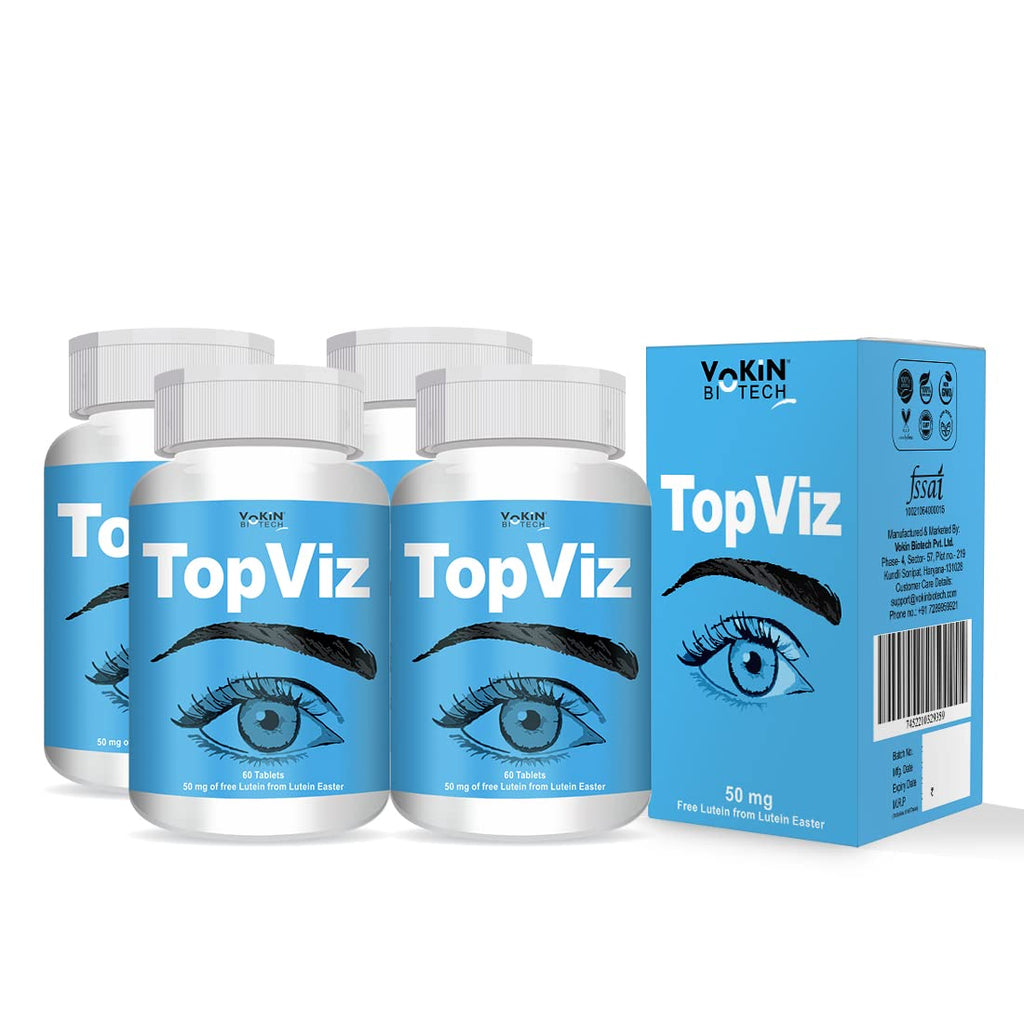 Vokin Biotech Topviz Eye Care Supplement To Improve Vision, Blue Light & Digital Guard (Lutein, Zeaxanthin) | Grocsy