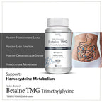 Vokin Biotech Betaine Trimethylglycine (TMG) for Support Healthy Homocysteine Levels | Grocsy