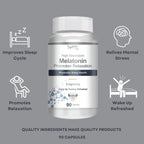 Vokin Biotech Melatonin 3mg Healthy Sleep Cycle | Helps Stress & Anxiety Relief | Improve Concentration | Grocsy