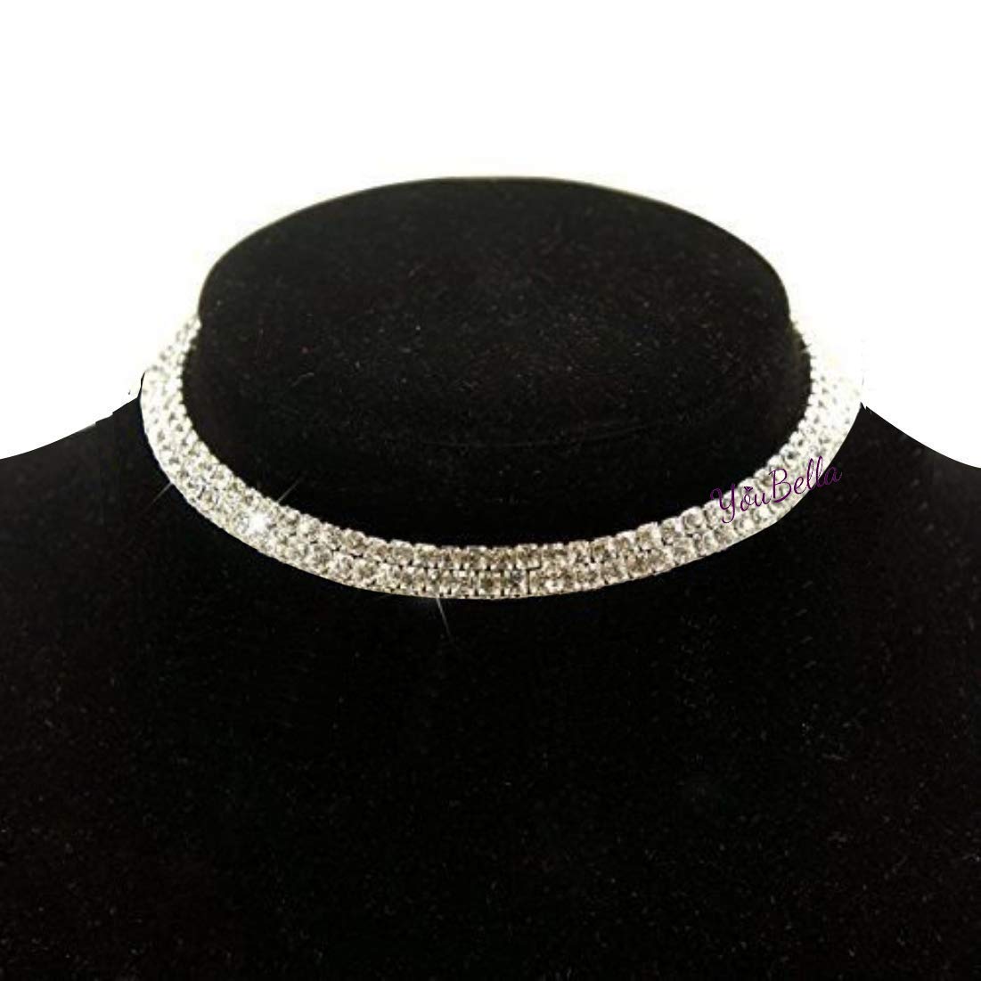 Silver-Toned Alloy Double Line Silver Choker Necklace - The Pari | Grocsy