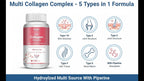 Vokin Biotech Multi Collagen Complex Peptide Tablets | Grocsy
