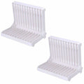 White Color - Folding Plastic Kitchen Dish Rack Stand Plate Holder - 2 Piece | Grocsy