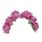 Baby Pink Velvet Rose Gajra | Grocsy