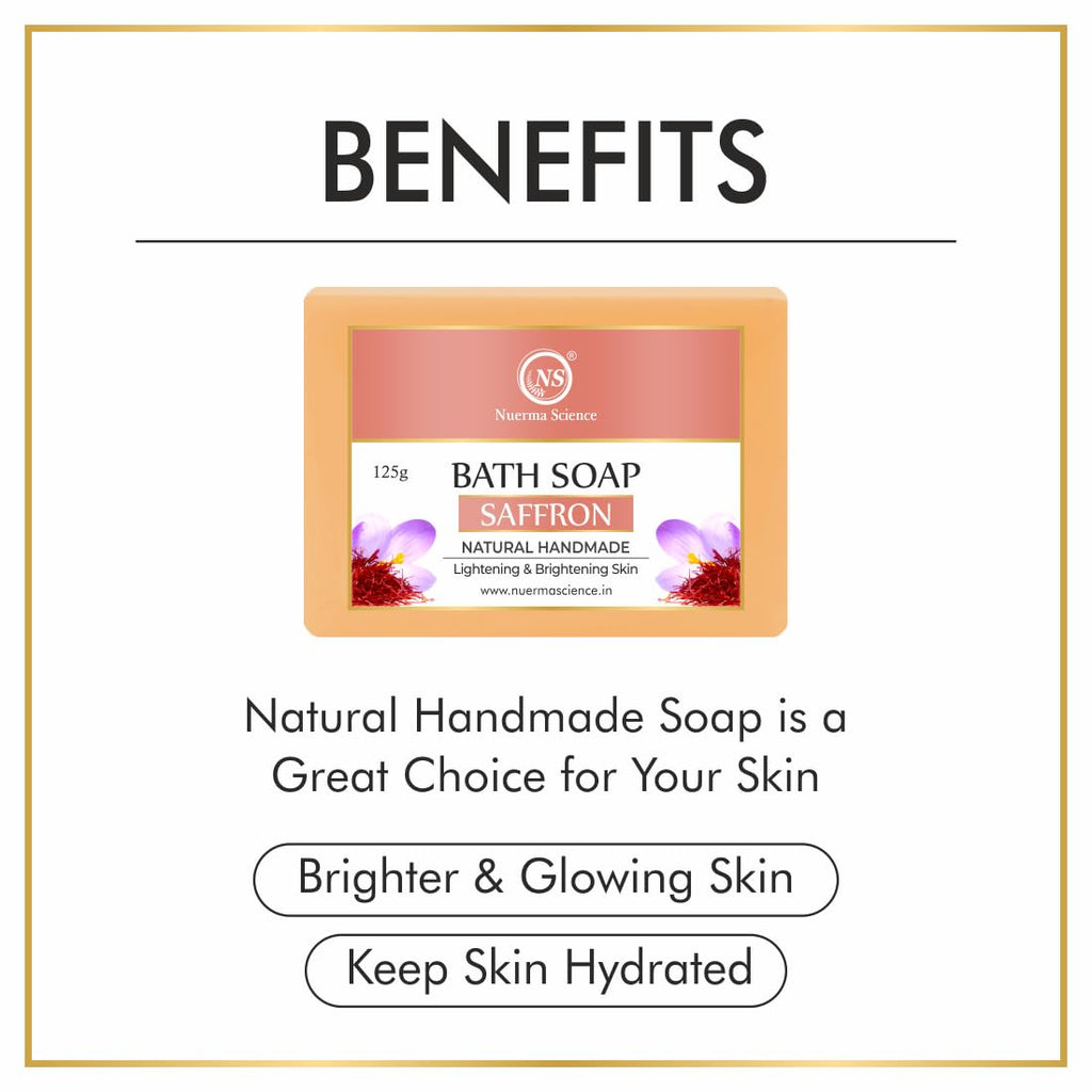 Nuerma Science Saffron Bath Soap | Lightening & Brightening Skin | Grocsy