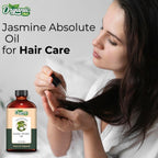 Organic Zing Jasmine Absolute (Jasminum grandiflorum) Oil | Pure & Natural Essential Oil for Skincare, Hair Care, Aroma and Diffusers | Grocsy