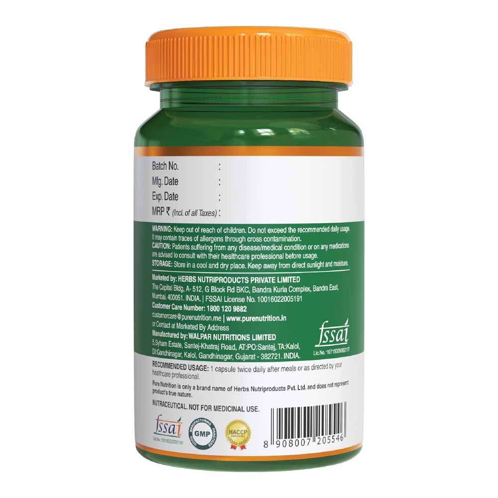 Pure Nutrition Cranberry & Amla Extract Veg Capsules | Grocsy