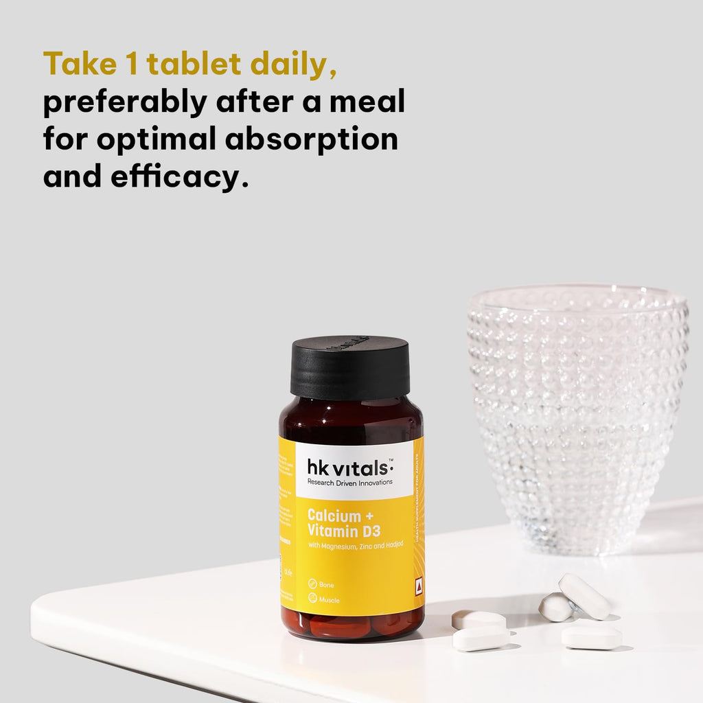 HK Vitals Calcium + Vitamin D3 Tablets | Grocsy