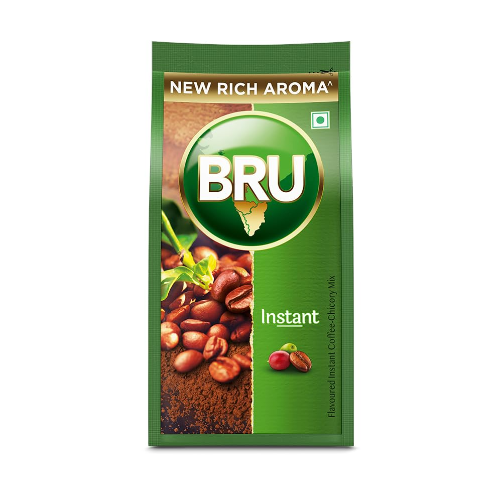 BRU Instant Coffee - Aromatic Coffee Made From Organic Coffee Beans, Rich & Premium Instant Coffee | Grocsy