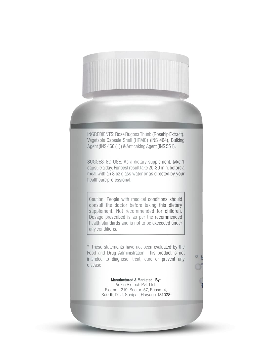 Vokin Biotech Rosehip Extract, Support Bone & Joint Health, Capsules (500mg) | Grocsy