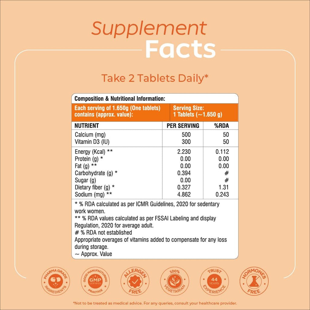 Arth Calcium Bone Health Support Tablets | Grocsy