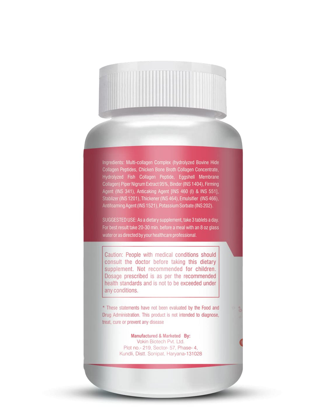 Vokin Biotech Multi Collagen Complex Peptide Tablets | Grocsy