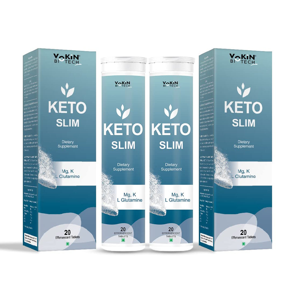 Vokin Biotech Keto Slim Tablets For Weight Loss Dietary Supplement Effervescent Water Soluble | Grocsy