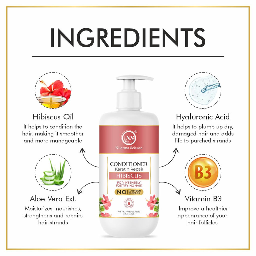 Nuerma Science Hibiscus Hair Conditioner with Keratin Repair | Grocsy
