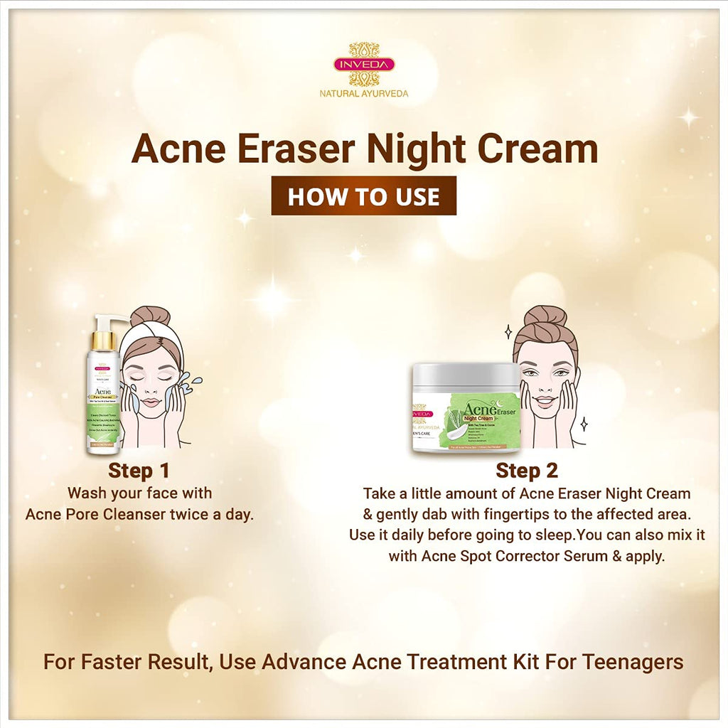 Inveda Acne Eraser Night Cream | Grocsy