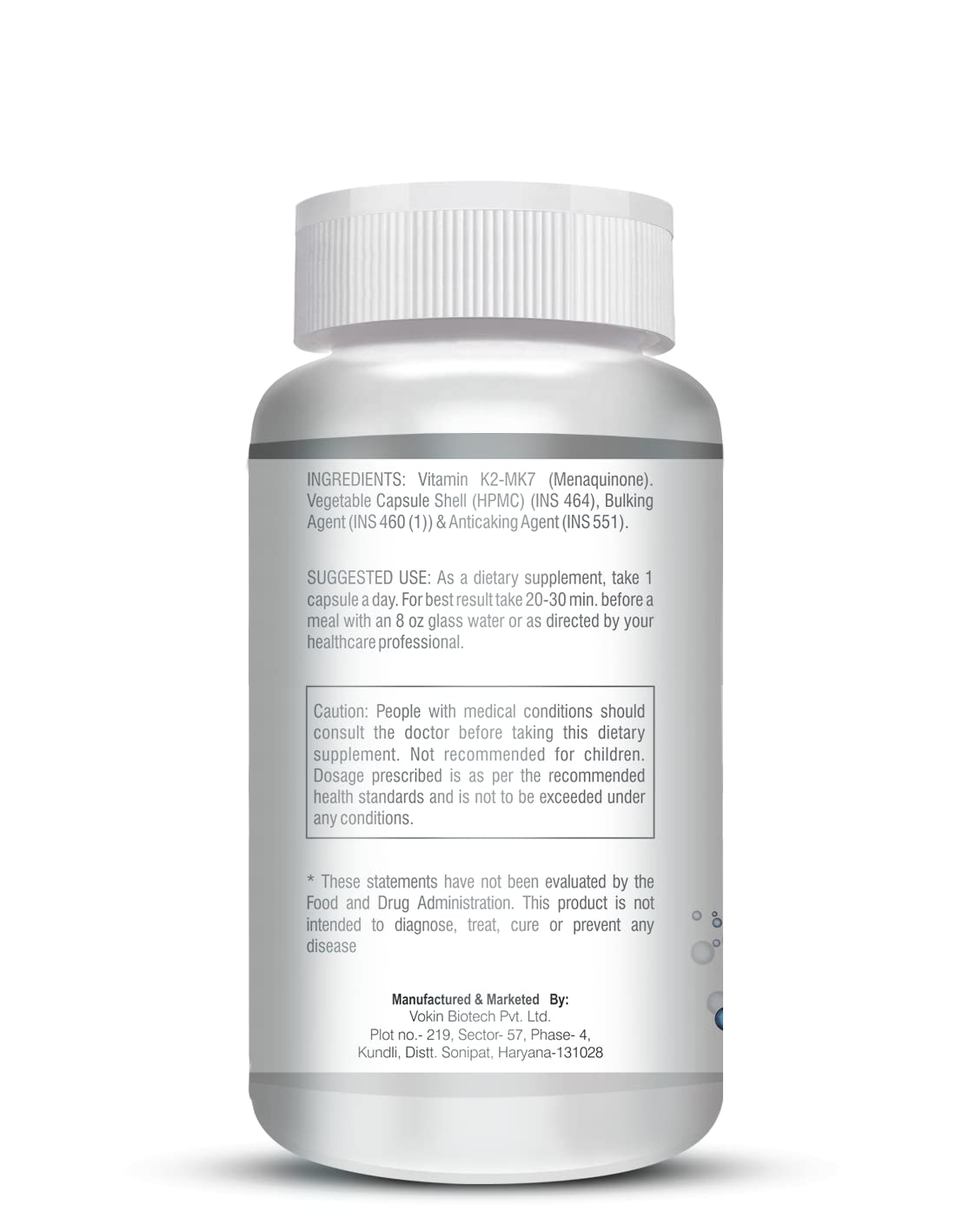 Vokin Biotech Vitamin K2 MK-7- Support Bone & Heart Health - 55mc Capsules | Grocsy