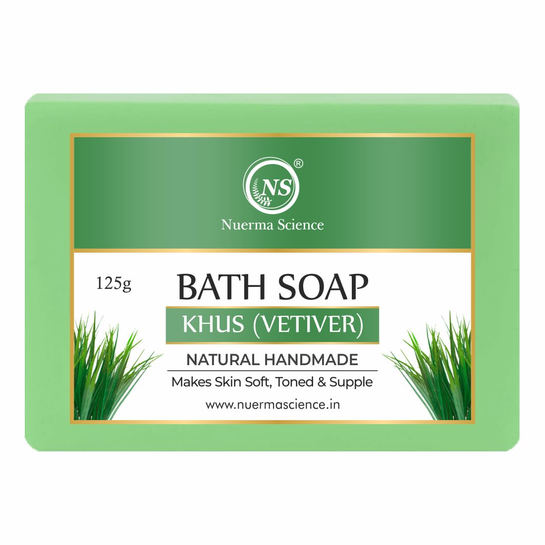 Nuerma Science Khus Vetiver Bath Soap | Makes skin soft, toned & supple | Grocsy