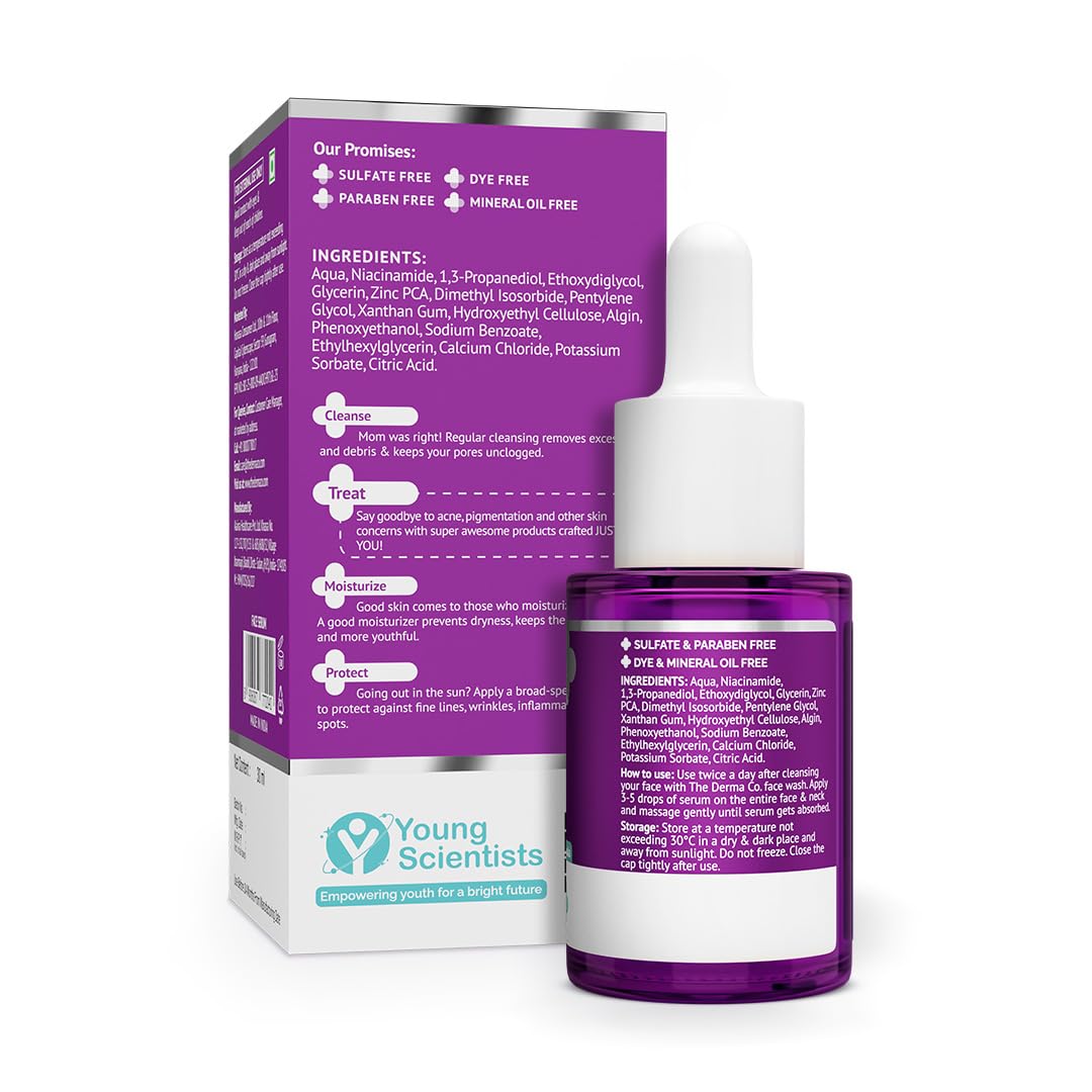 The Derma Co 10% Niacinamide Face Serum For Acne Marks & Acne Prone Skin | Grocsy