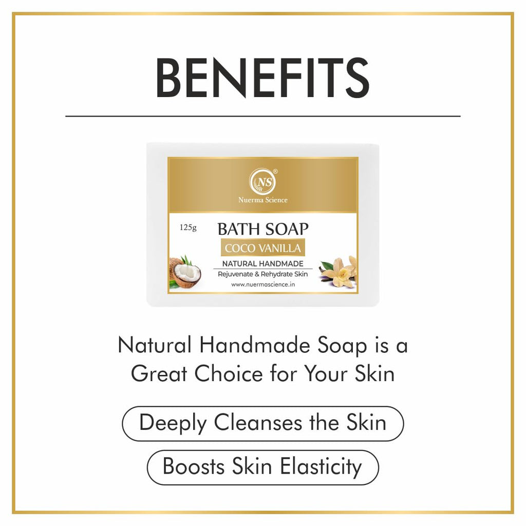 Nuerma Science Coco Vanilla Bath Soap | Rejuvenate & Rehydrates Skin | Grocsy