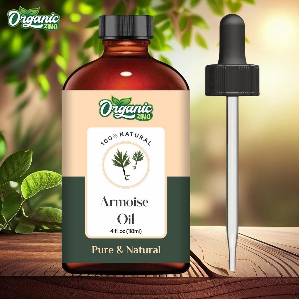 Organic Zing Armoise (Artemisia vulgaris) Oil | Pure & Natural Essential Oil for Massage, Aroma & Diffuser | Grocsy