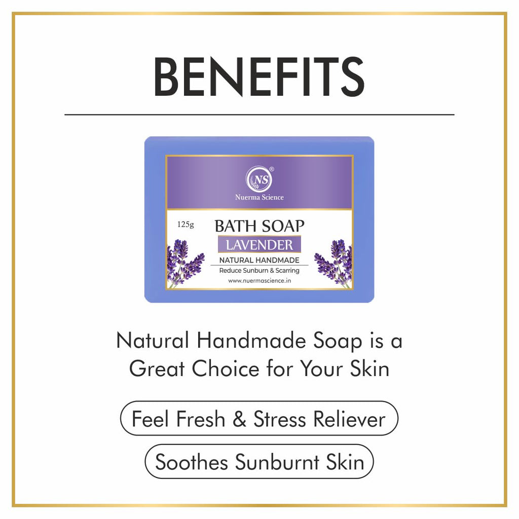 Nuerma Science Lavender Bath Soap | reduce sunburn & scarring | Grocsy